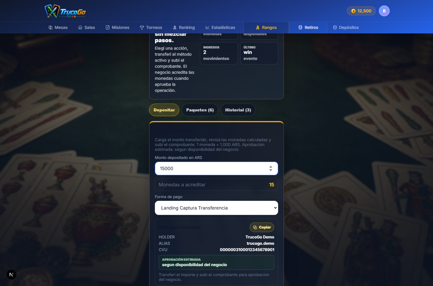 Gestiona paquetes y movimientos en TrucoGo